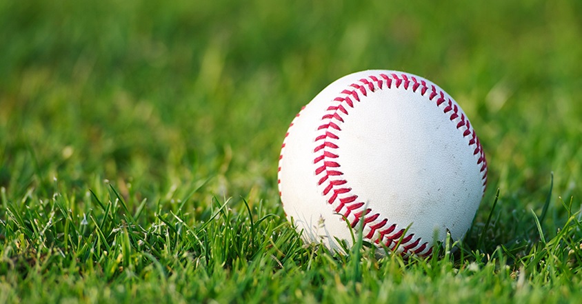 Baseball in a field